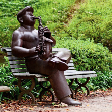 high quality musician saxophone player statue